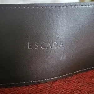 Escada | Accessories | 9s Escada Gold Suede Leather Wide  display picture 2
